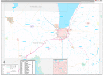 Fond du Lac Wall Map Premium Style